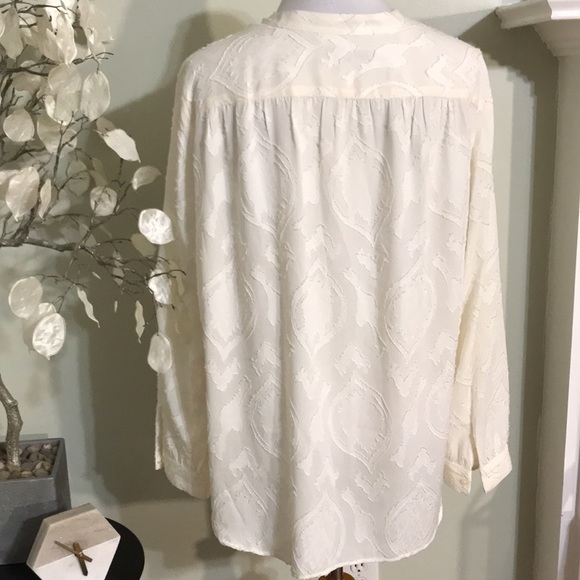 LOFT CREAM FANCY BLOUSE - Picture 5 of 5